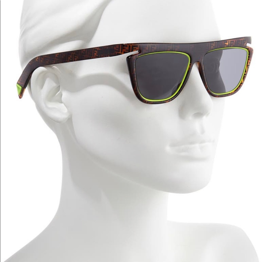 Fendi Flat Top Logo Sunglasses